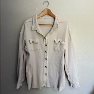 Amazon Women's Cream Button Down Shirt